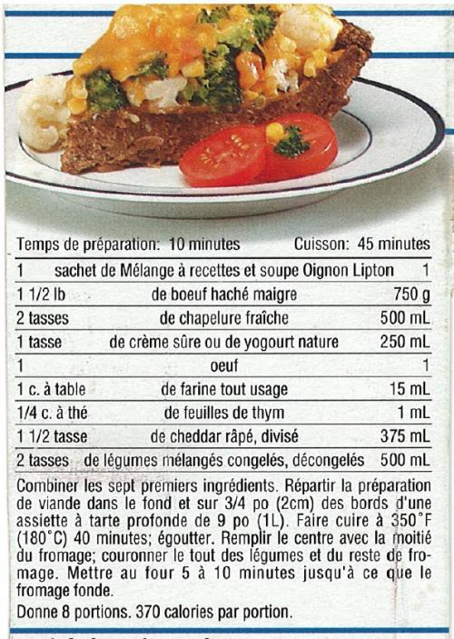 Tarte au boeuf haché de Lipton | Photo de PassionRecettes