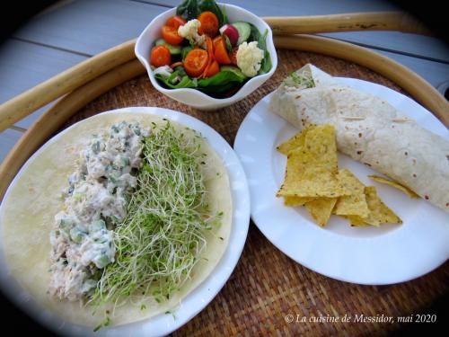 Tortillas roulées au poulet tzatziki + de Messidor | Photo de Messidor