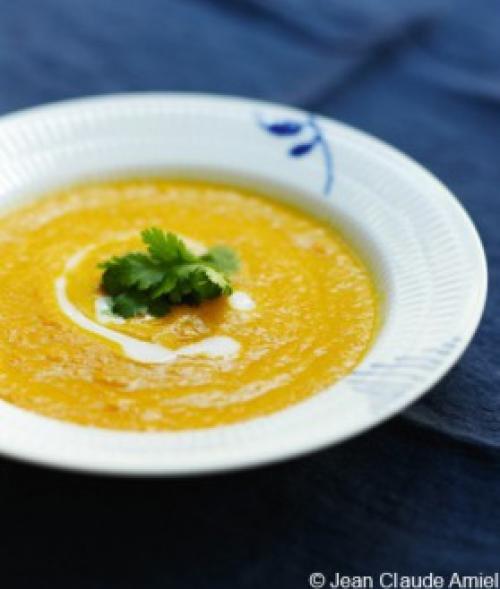 Velouté de carottes, lait de coco gingembre & coriandre de Louise B. | Photo de Louise b.