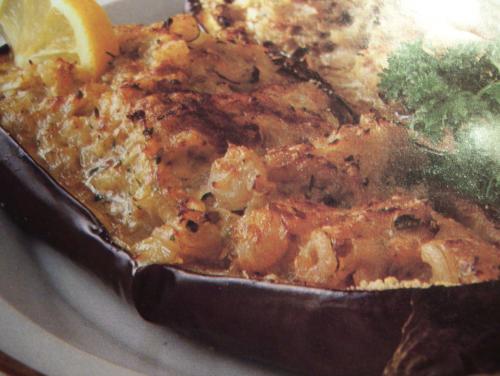 Aubergines farcies aux crevettes - pol martin de Callyoe | Photo de Callyoe