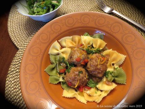 Boulettes de dinde à l'orange et aux arachides de Messidor | Photo de Messidor