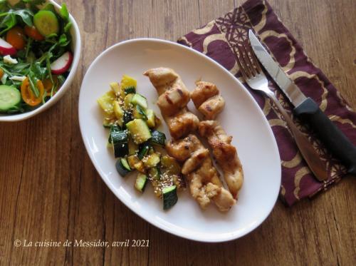 Brochettes de poulet bbq à l'orientale + de Messidor | Photo de Messidor