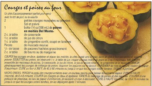 Courges et poires au four de Del Monte | Photo de PassionRecettes