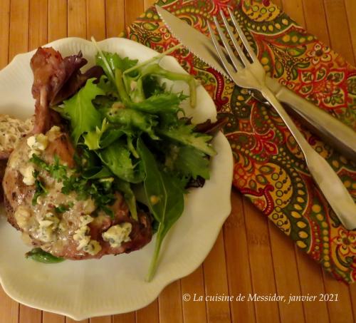 Cuisses confites sur salade, vinaigrette au bleu + de Messidor | Photo de Messidor