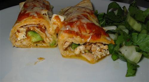 Enchiladas de poulet à l'avocat pour deux de Messidor | Photo de Messidor