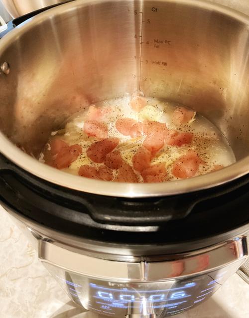 Fettuccine alfredo au poulet pour instant pot de Mireille | Photo de Mireille