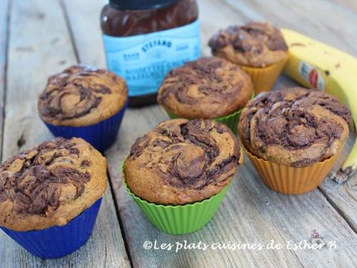 Muffins aux bananes et au nutella de Estherb | Photo de Estherb