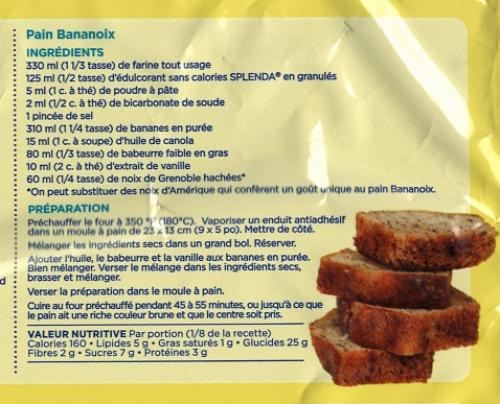 Pain bananoix de Splenda | Photo de PassionRecettes