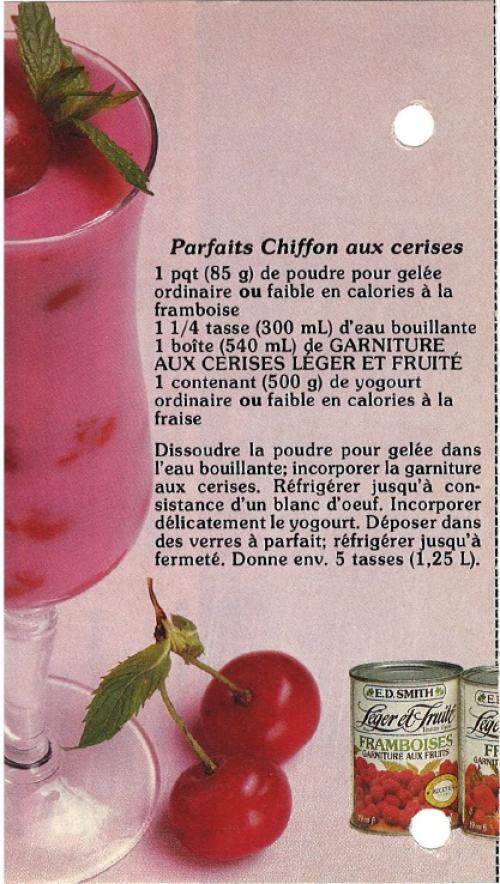 Parfaits chiffon aux cerises de Ed Smith | Photo de PassionRecettes