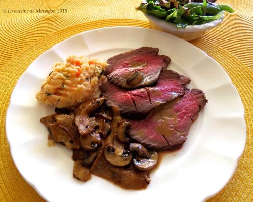 Petit rôti de filet de boeuf, sauce aux deux champignons de Messidor | Photo de Messidor