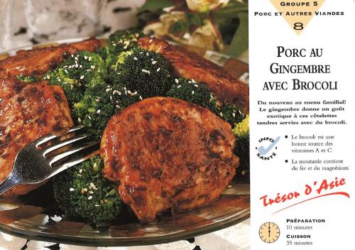 Porc au gingembre avec brocoli de Cuisine Santé Express | Photo de PassionRecettes