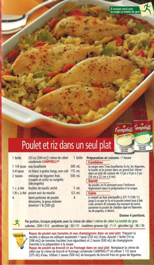 Poulet et riz dans un seul plat de Campbell | Photo de PassionRecettes