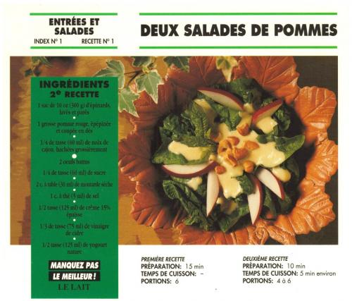 Salade tiède d'épinards et de pommes de Bon Appétit | Photo de PassionRecettes