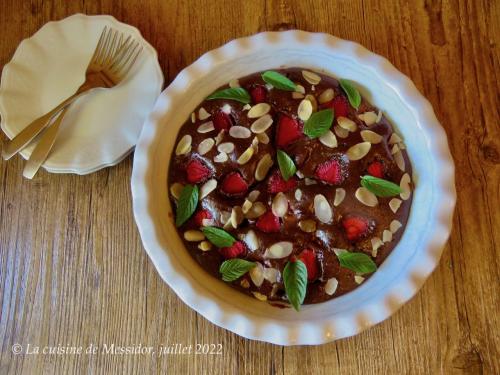 Tarte menteuse aux fraises et au chocolat, bis + de Messidor | Photo de Messidor