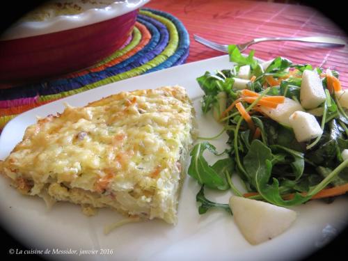 Tarte sans croûte au saumon fumé et au fenouil de Messidor | Photo de Messidor