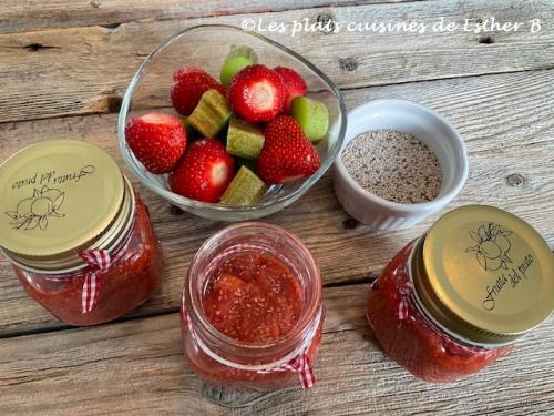 Tartinade de rhubarbe, fraises et chia de Estherb | Photo de Estherb