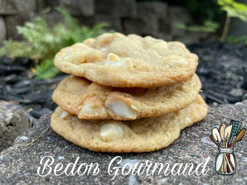 Biscuits au chocolat blanc et aux noix de macadam de Bedon Gourmand | Photo de Bedon gourmand