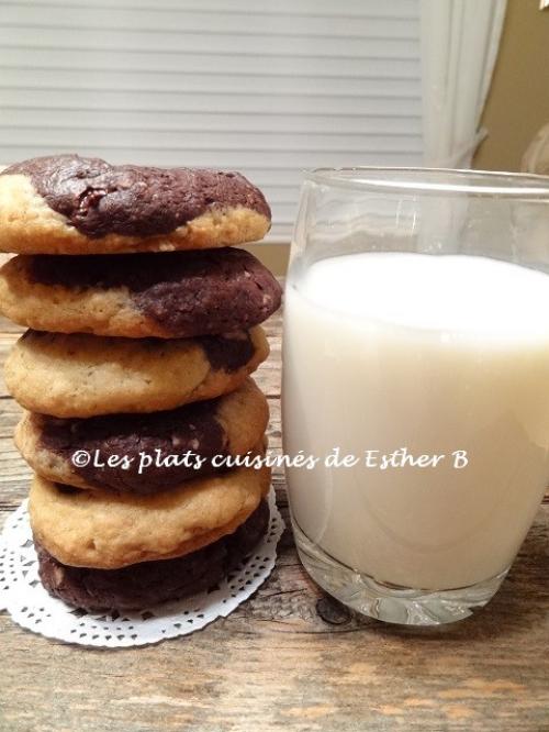 Biscuits au gruau marbrés aux brisures de chocolat de Esther B | Photo de Estherb