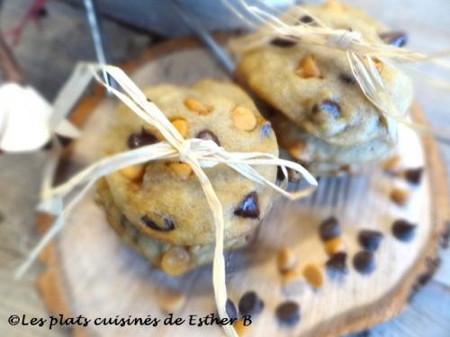 Biscuits aux bananes, chocolat et caramel de Esther B | Photo de Estherb