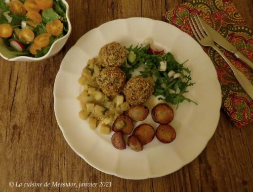 Boulettes de porc craquantes, sauce au cari et aux pommes + de Messidor | Photo de Messidor