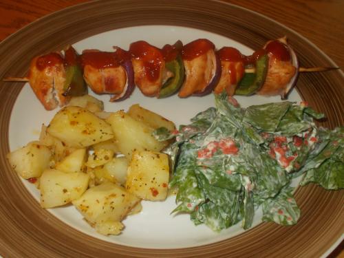 Brochettes de poulet, sauce côtes levées de Manger Avec Mo | Photo de Manger avec mo