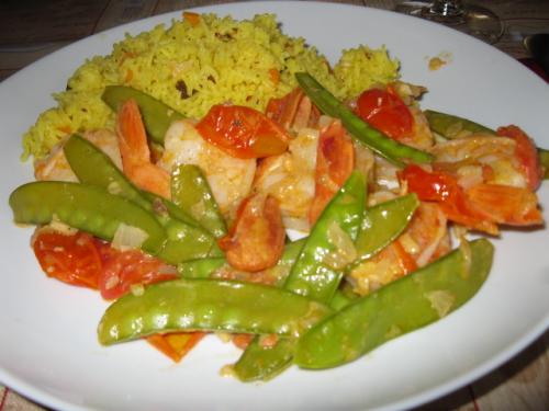 Cari de crevettes et riz safrané de Beaubarbu | Photo de Beaubarbu