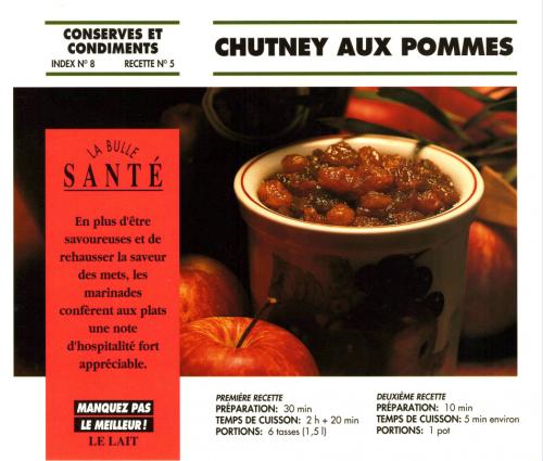 Chutney aux pommes de Bon Appétit | Photo de PassionRecettes