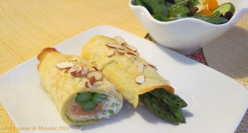 Crêpes farcies aux asperges et au saumon fumé de Messidor | Photo de Messidor