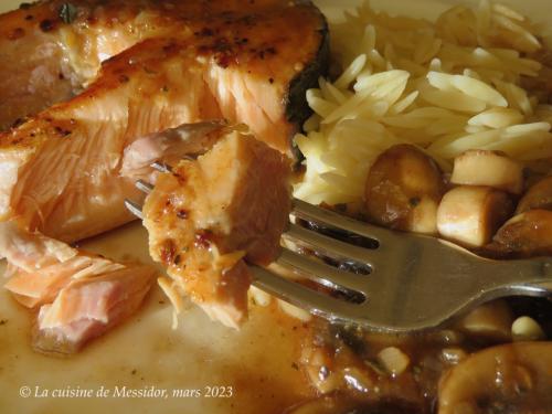 Darnes de saumon épicées, un effet boeuf + de Messidor | Photo de Messidor