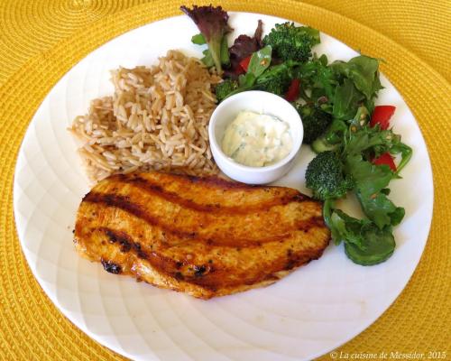 Escalopes de poulet bbq, sauce aux agrumes de Messidor | Photo de Messidor