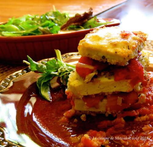 étagé de tofu au parmesan + de Messidor | Photo de Messidor