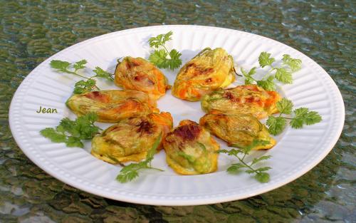 Fleurs de courgettes farcies aux tomates séchées et au fromage de Nell | Photo de Nell