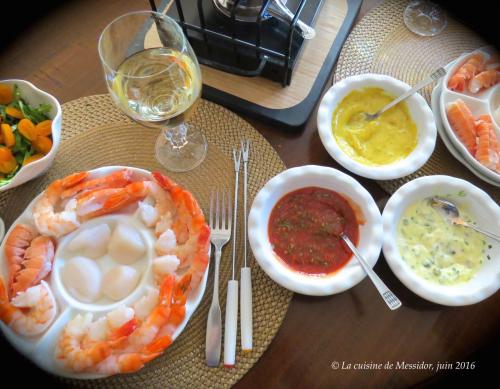 Fondue aux fruits de mer + mayonnaise santé de Messidor | Photo de Messidor