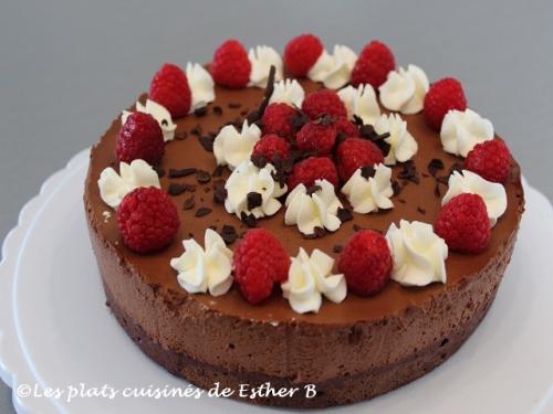 Gâteau-mousse au chocolat et framboises de Estherb | Photo de Estherb