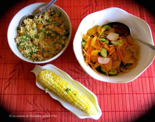 Menu canicule aux petits fruits, au maïs et au saumon de Messidor | Photo de Messidor