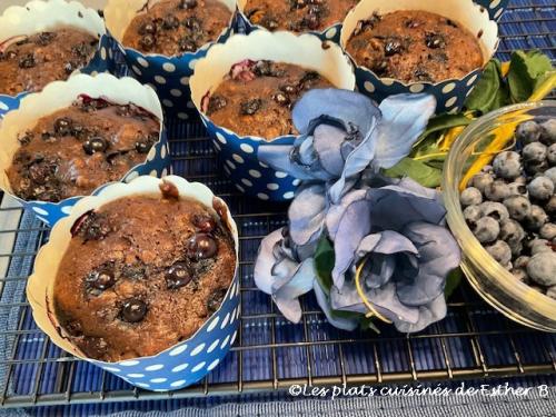 Muffins au chocolat et aux bleuets de Estherb | Photo de Estherb