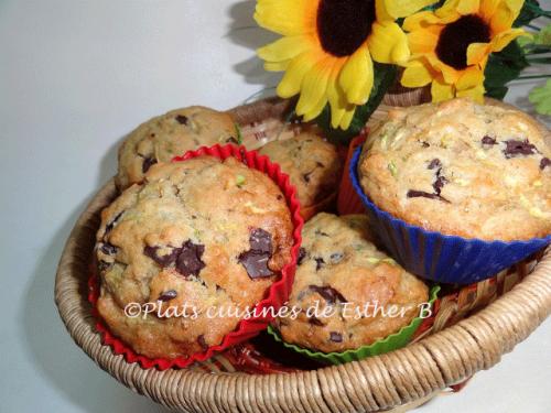 Muffins aux courgettes et aux morceaux de chocolat de Esther B | Photo de Estherb