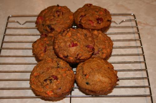 Muffins santé aux carottes et canneberges de Mireille | Photo de Mireille