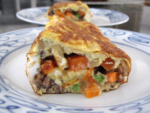 Omelette chinoise au boeuf haché de Nell | Photo de Nell