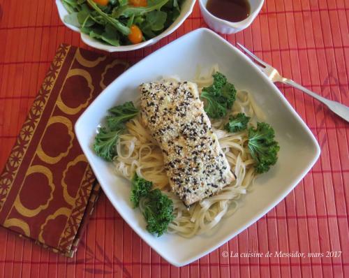 Pavés de saumon au wasabi en croûte de sésame de Messidor | Photo de Messidor