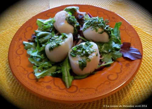 Pétoncles au citron et aux herbes fraîches de Messidor | Photo de Messidor