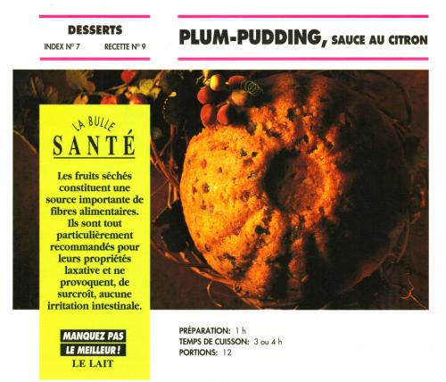 Plum-pudding, sauce au citron de Bon Appétit | Photo de PassionRecettes