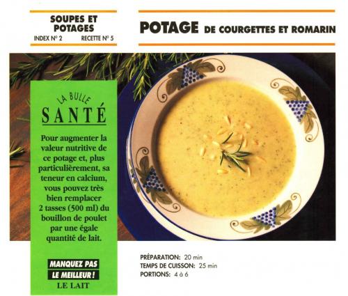 Potage de courgettes et romarin de Bon Appétit | Photo de PassionRecettes