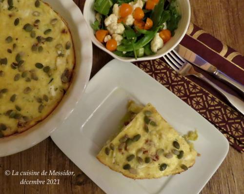 Quiche sans croûte aux courgettes et au chèvre + de Messidor | Photo de Messidor