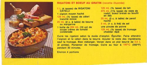 Rigatoni et boeuf au gratin de Catelli | Photo de Mireille