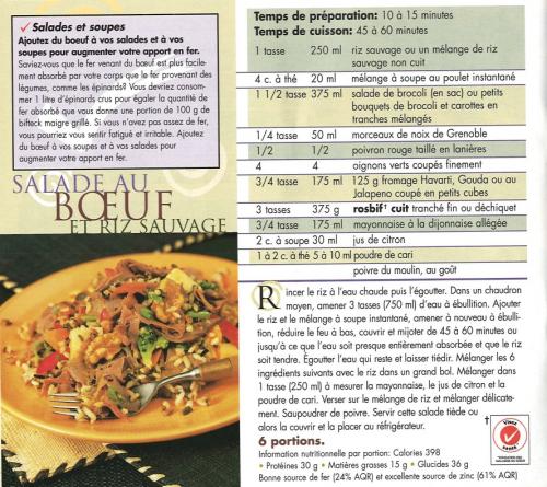 Salade au boeuf et riz sauvage de Beefinfo.org | Photo de PassionRecettes