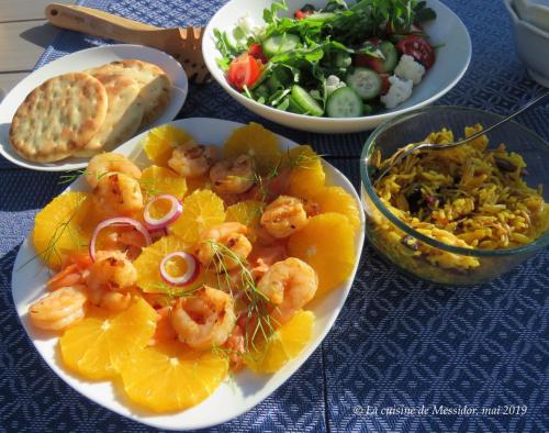 Salade de crevettes et de saumon fumé à l'orange + de Messidor | Photo de Messidor