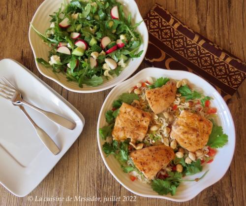 Salade de nouilles au saumon, inspiration bangkok + de Messidor | Photo de Messidor