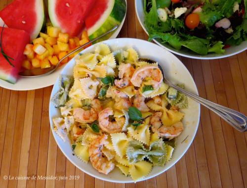 Salade de pâtes aux crevettes et menu canicule + de Messidor | Photo de Messidor