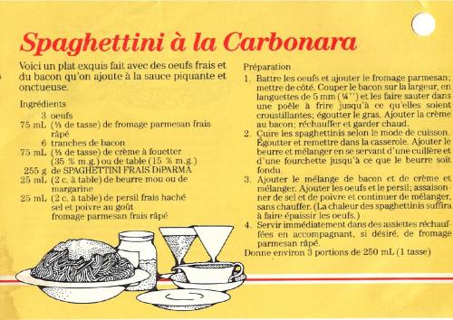 Spaghettini à la carbonara de Diparma | Photo de PassionRecettes